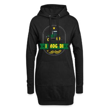 I mog di Traktor Trecker Bauer Landwirtschaft - Hoodie-Kleid - Schwarz - Vorne