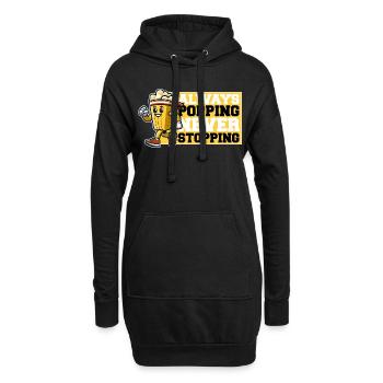 TOUJOURS ÉCLATER SANS JAMAIS S’ARRÊTER - POPCORN - Sweat-shirt à capuche long Femme - noir - Devant