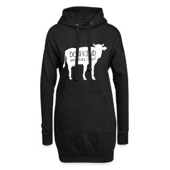 Dorfkind Stolz - Hoodie-Kleid - Schwarz - Vorne