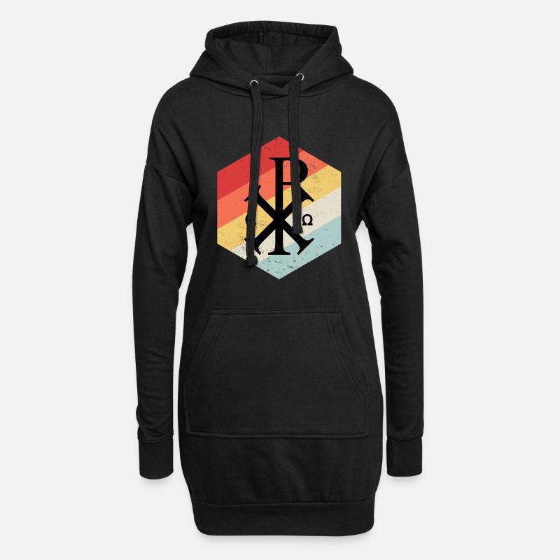Jesus Chi Rho Das Christusmonogramm - Hoodie-Kleid - Schwarz