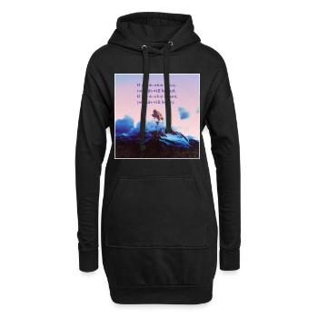Motivation Zitat Inspirierend Erfolg Himmel Berge - Hoodie-Kleid - Schwarz - Vorne