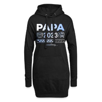 Papa-à-être 2023 Chargement Grossesse Père - Sweat-shirt à capuche long Femme - noir - Devant