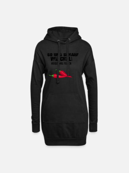 60 Geburtstag - Hoodie-Kleid - Schwarz