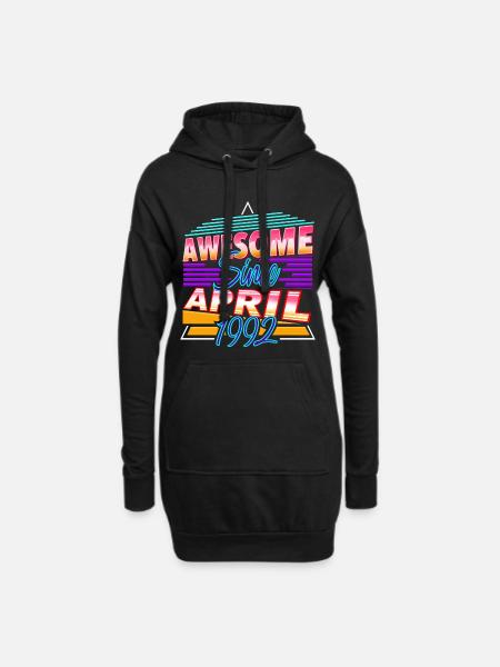 April 1992 - Hoodie-Kleid - Schwarz