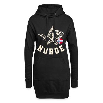 Norvège Pêche à la ligne Pêche Pêche - Sweat-shirt à capuche long Femme - noir - Devant