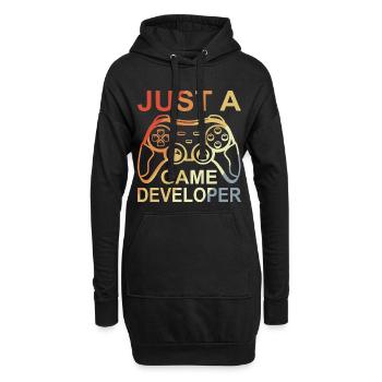 Développeur de jeux - Sweat-shirt à capuche long Femme - noir - Devant