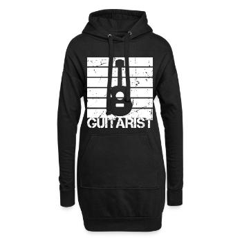 Guitarist - Hoodie-Kleid - Schwarz - Vorne