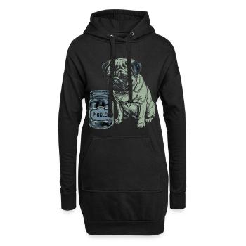 Design d’ami chien – Cœur pour amis à quatre pattes - Sweat-shirt à capuche long Femme - noir - Devant