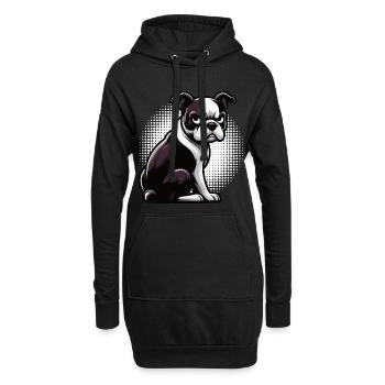 Boston Terrier Boston terrier besitzer Bostie - Hoodie-Kleid - Schwarz - Vorne