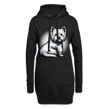 Propriétaire de Westie Westie Terrier des Highlands - Sweat-shirt à capuche long Femme - noir - Devant