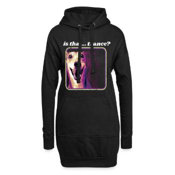 Ist das Trance – Fun Dog, Trance Musik-Idee - Hoodie-Kleid - Schwarz - Vorne