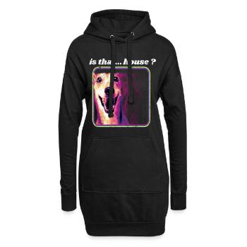 Ist das Haus – Funny Dog Festival EDM Haus - Hoodie-Kleid - Schwarz - Vorne