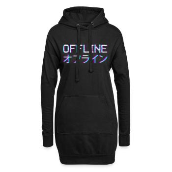 Vaporwave Aesthetic Offline - Sweat-shirt à capuche long Femme - noir - Devant
