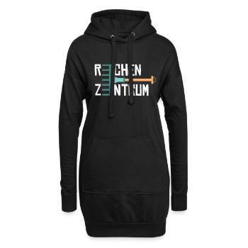 Garten Rechenzentrum - Hoodie-Kleid - Schwarz - Vorne