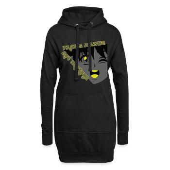 Anime not Cartoon - Hoodie-Kleid - Schwarz - Vorne