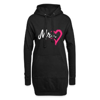 Mrs Herz - Hoodie-Kleid - Schwarz - Vorne