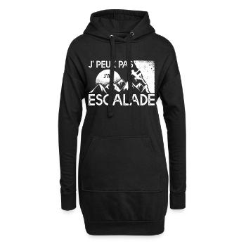 J'peux pas j'ai ESCALADE cadeau escalade bloc - Sweat-shirt à capuche long Femme - noir - Devant