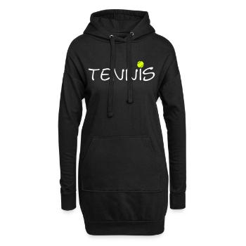 Balle de tennis tennis ball clubs 2C sportifs. - Sweat-shirt à capuche long Femme - noir - Devant