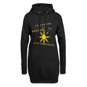 Im Sommer ist es heißer als draußen - Hoodie-Kleid - Schwarz - Vorne
