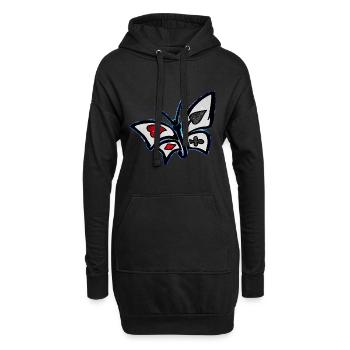 Papillon du Pays des Merveilles Cosmique - Sweat-shirt à capuche long Femme - noir - Devant