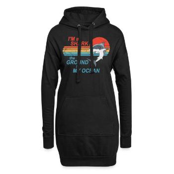 BJJ Jiu Jitsu Hai - Hoodie-Kleid - Schwarz - Vorne