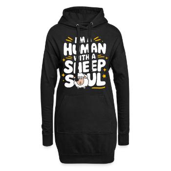 Moutons Éleveur d’ovins Éleveur d’agneaux - Sweat-shirt à capuche long Femme - noir - Devant