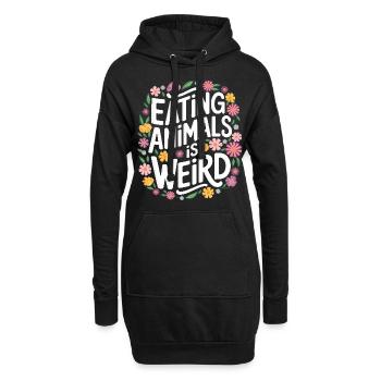 Végétarien Végétalien Végétarien Végétarien - Sweat-shirt à capuche long Femme - noir - Devant