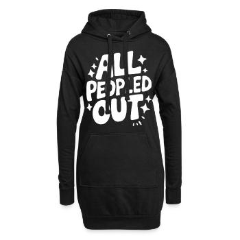 Introvertierter asozialer introvertierter - Hoodie-Kleid - Schwarz - Vorne