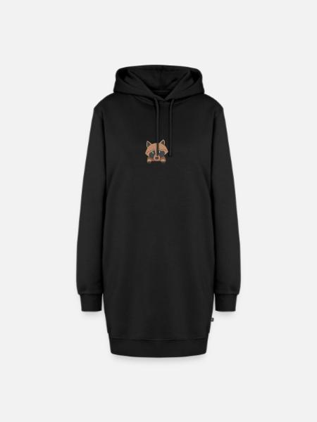 Waschbär Bauchtasche Süß Geschenkidee - Hoodie-Kleid - Schwarz