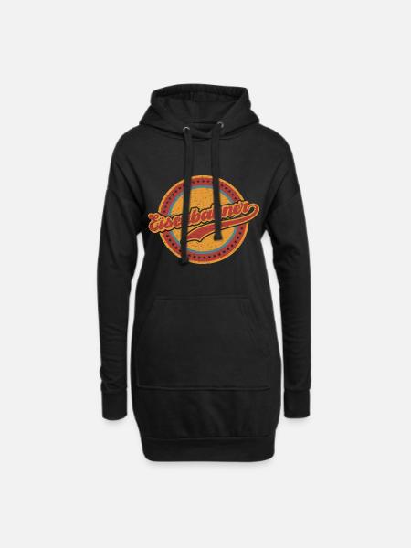 Eisenbahner Eisenbahn Zug Lokomotive Beruf Vintage - Hoodie-Kleid - Schwarz