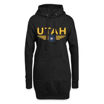 T-shirt Utah Fan – Nature & Liberté - Sweat-shirt à capuche long Femme - noir - Devant