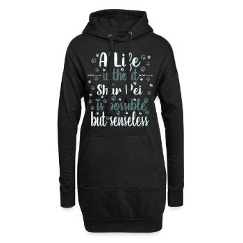 Leben Liebe Hunderasse Shar Pei Hund - Hoodie-Kleid - Schwarz - Vorne
