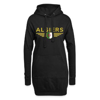 Alger Design – Capitale de l’Algérie - Sweat-shirt à capuche long Femme - noir - Devant
