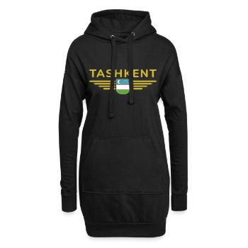Taschkent T-Shirt – Usbekistans Herz - Hoodie-Kleid - Schwarz - Vorne