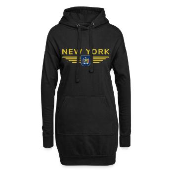 T-shirt de supporter de New York – Parfait pour les fans ! - Sweat-shirt à capuche long Femme - noir - Devant