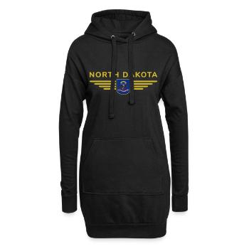 T-shirt de fan du Dakota du Nord – Parfait pour les fans - Sweat-shirt à capuche long Femme - noir - Devant