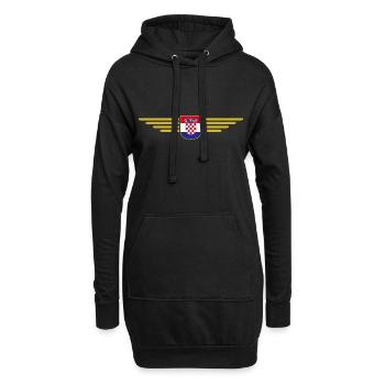 Ich liebe Kroatien, Eleganz Stil Design T-Shirt - Hoodie-Kleid - Schwarz - Vorne