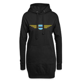 T-shirt Botswana pour les fans - Sweat-shirt à capuche long Femme - noir - Devant