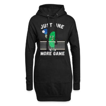 Pickleball - Nur noch ein Spiel - Hoodie-Kleid - Schwarz - Vorne