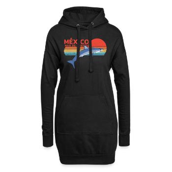 Makohai - Hoodie-Kleid - Schwarz - Vorne