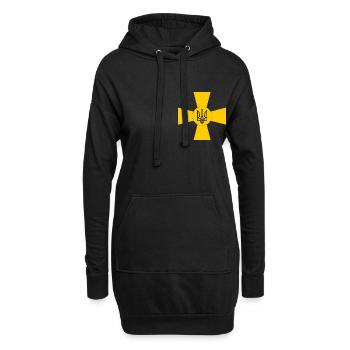 Ukraine - Hoodie-Kleid - Schwarz - Vorne
