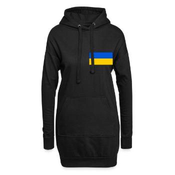 Ukraine - Sweat-shirt à capuche long Femme - noir - Devant