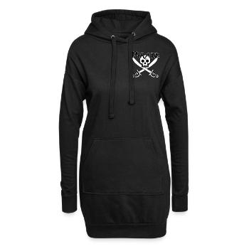 Pirate - Totenschädel - Hoodie-Kleid - Schwarz - Vorne