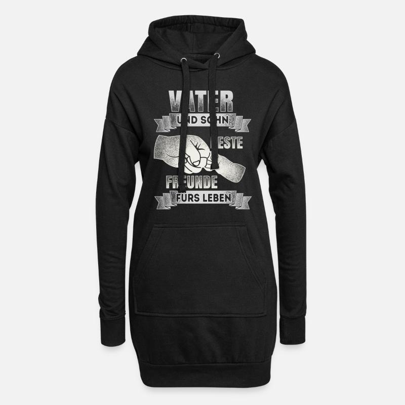Vater und Sohn - Beste Freunde - DE - Hoodie-Kleid - Schwarz