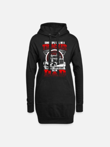 Trucker Dad - EN - Hoodie Dress - black