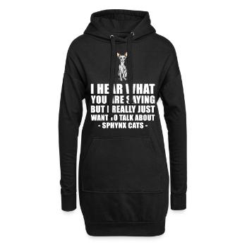 Sphynx Cat Cute Gift - Hoodie Dress - black - Front