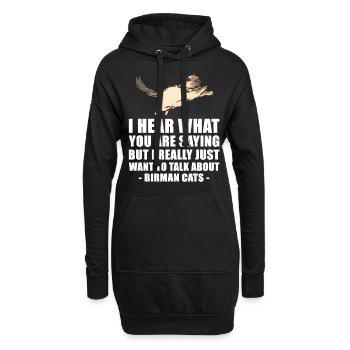 Birman Katze nettes Geschenk - Hoodie-Kleid - Schwarz - Vorne