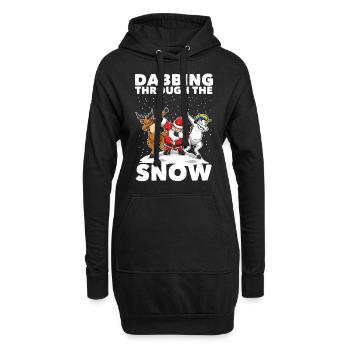 Dabbing Santa Dabbing Einhorn Weihnachten Geschenk - Sweat-shirt à capuche long Femme - noir - Devant