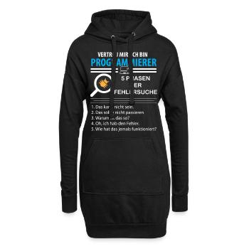 Vertrau mir ich bin Programmierer Nerd Geek - Hoodie-Kleid - Schwarz - Vorne