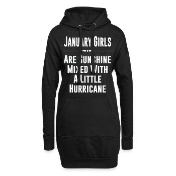 filles soleil Janvier sont - Sweat-shirt à capuche long Femme - noir - Devant